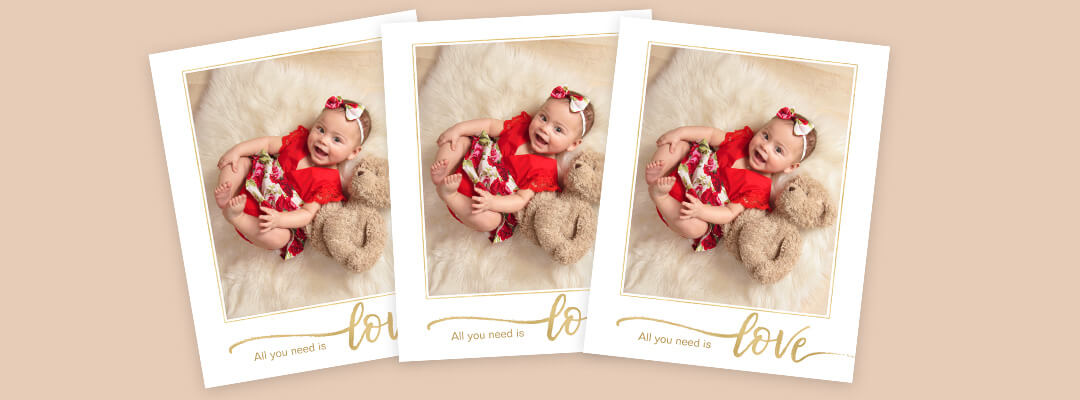 Valentine's Day photography theme featured on photo prints.