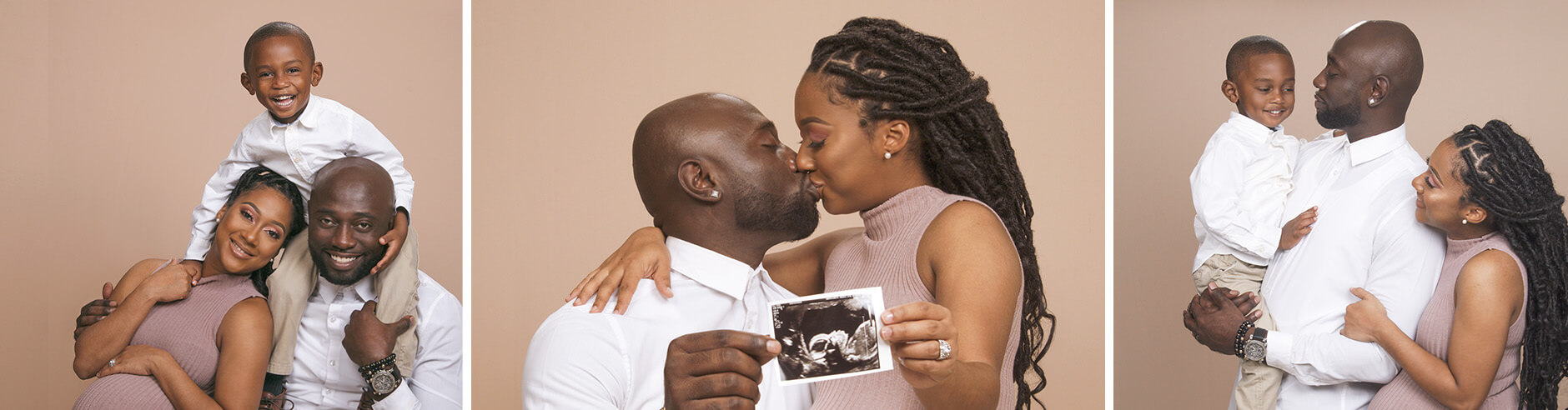 Maternity photoshoot captured at JCPenney Portrait Studios.