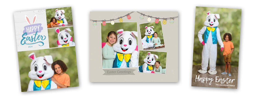 Easter Bunny featured on cards for easter