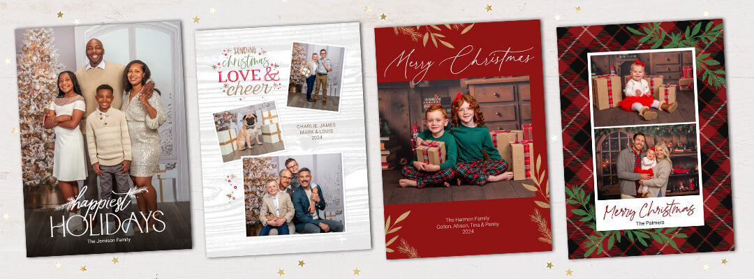 Christmas and Holiday Cards featuring Holiday photos captured at JCPenney Portraits