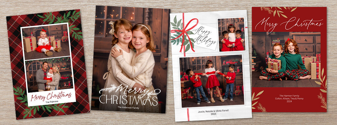 Holiday cards for your Santa's Workshop photography