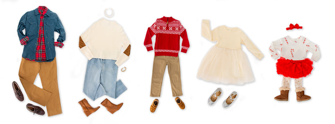 Wardrobe inspiration for Santa's Toy Shop photography