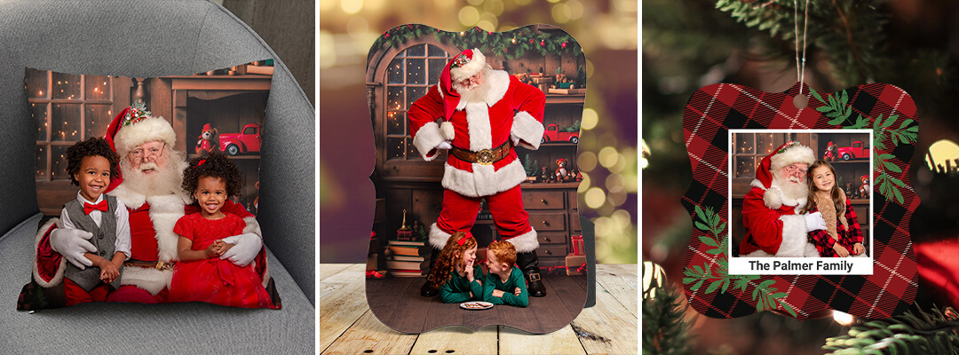 Photo products featuring Santa pictures