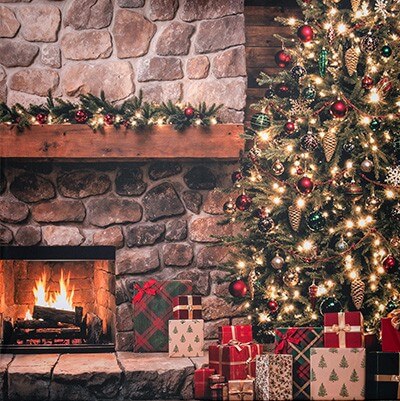 Holiday Home holiday background at JCPenney Portraits.