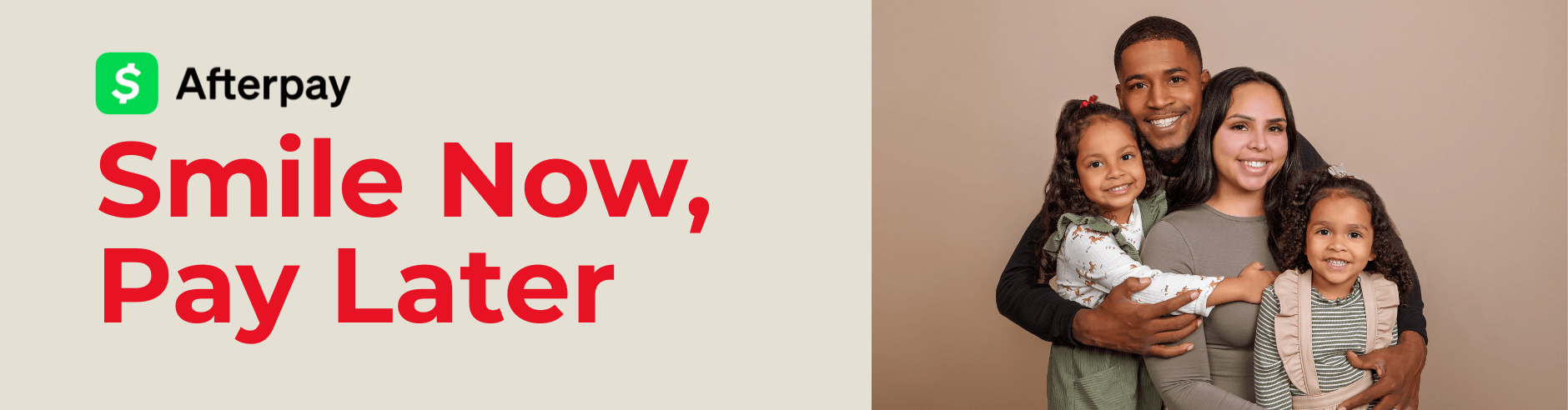 Smile now, pay later with Afterpay at JCPenney Portraits.