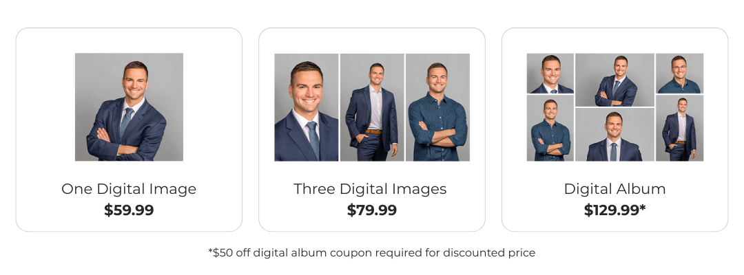 Business headshot pricing at JCPenney Portraits.