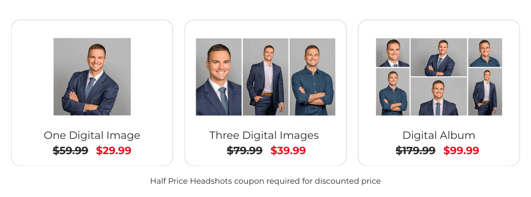 Business headshot pricing at JCPenney Portraits.