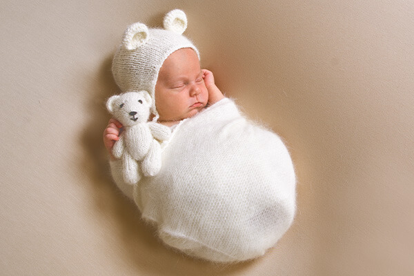 Newborn photographed at JCPenney Portraits.