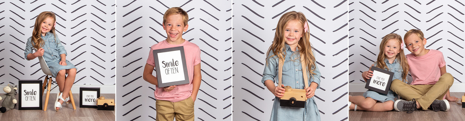 Professional children photography - Herringbone background at JCPenney Portraits.